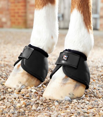 OVERREACH BOOTS NON-TURN BLACK BALLISTIC PROTECT S-XXL PREMIER EQUINE *GRATIS P/P