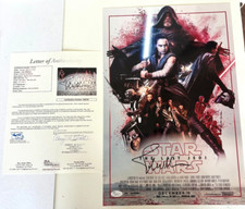 JOHN WILLIAMS SIGNED 12X18 STAR WARS THE LAST JEDI MOVIE POSTER PHOTO JSA LOA