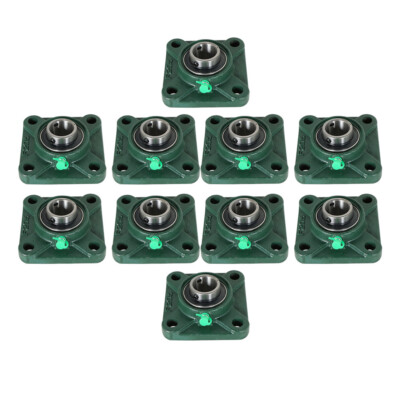 LABLT 10 Pack UCF205-16 4 Bolt Solid Base Pillow Block Flange Bearing 1'' Bore