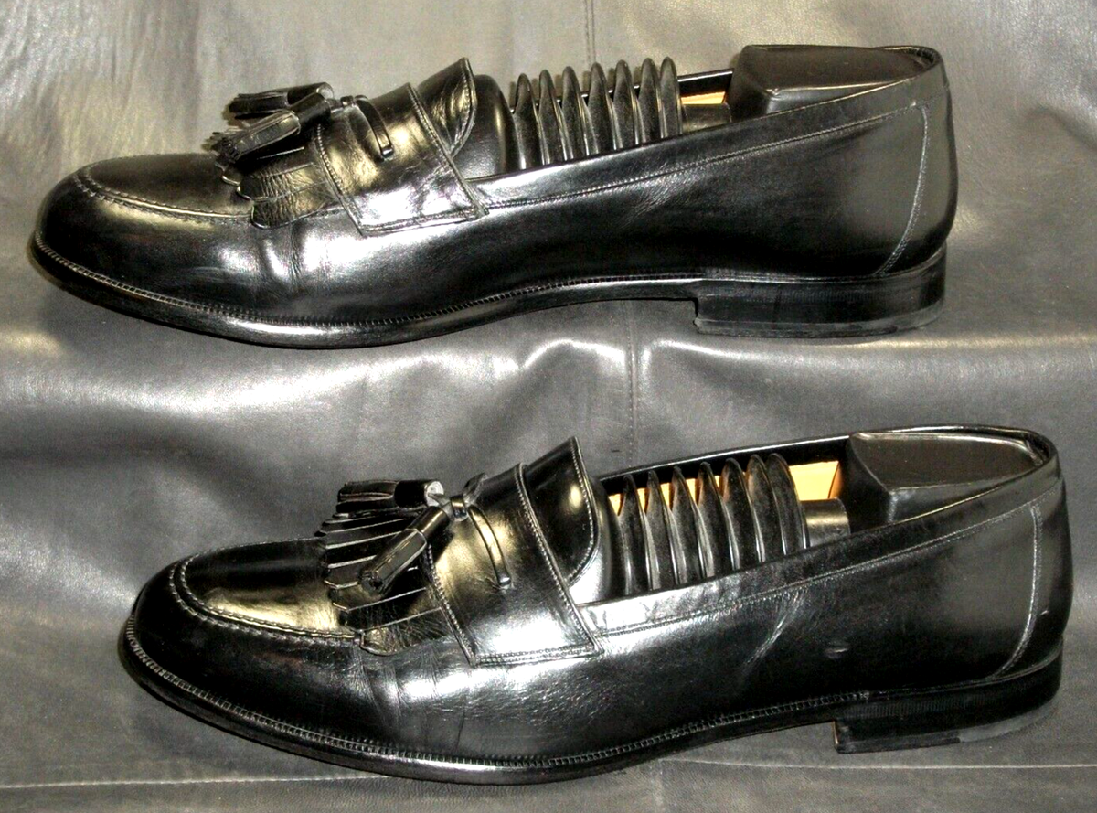 Mezlan Santander mens black leather kiltie tassel dress  display picture 1