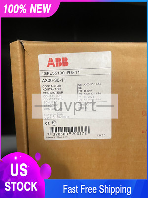 New In Box ABB A300-30-11 1SFL551001R8411 Contactor 3P 110V Fast Delivery