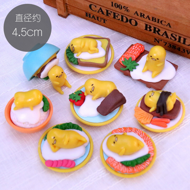 8pcs Gudetama Figure Cute Sushi Lazy Egg Mini Model Home Decor