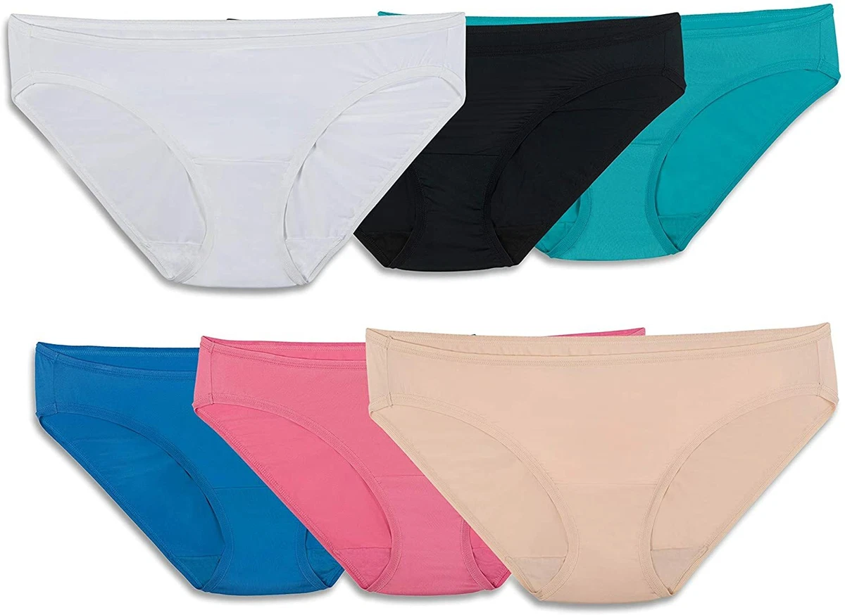 Fruit of the Loom Women's Underwear Microfiber Panties (Regular & Plus Size)