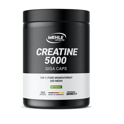 Creatin 5000 Monohydrat von Wehle Sports 300 Kapseln Kreatin