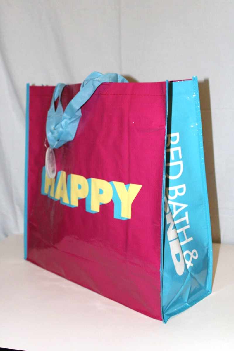 bed bath and beyond travel tote bag BED BATH & BEYOND Large Reusable TOTE BAG Happy