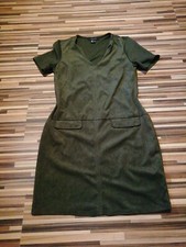 nice ladies size 6 olive green atmosphere moleskin feel smart office work dress