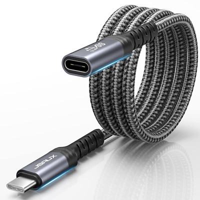 USB C Extension Cable 2M/6.6FT Male to Female, Supports 100W Fast Charging, 10Gb