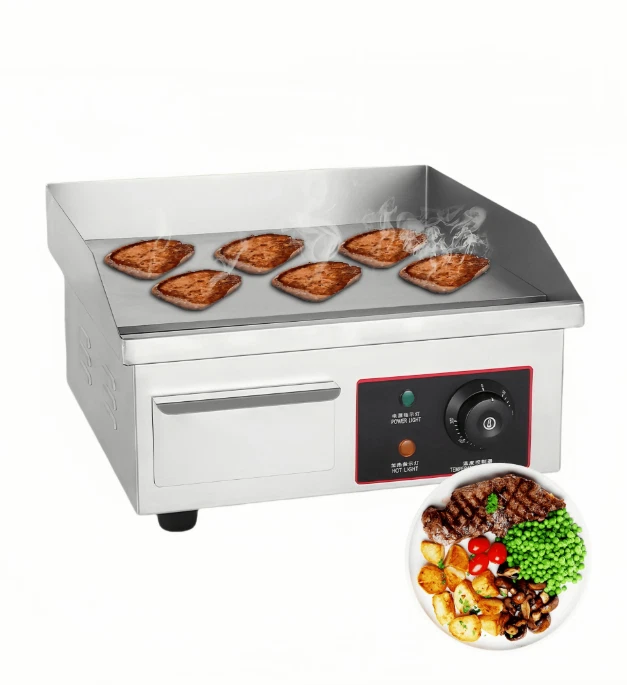 BBQ Electric Griddle Flat Commercial Restaurant Grill Teppanyaki Cooking Plate