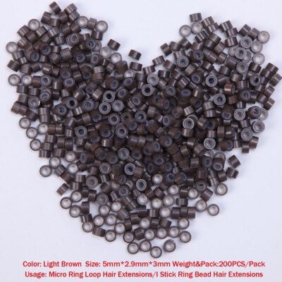 500 Pezzi Di Perline Riveste In Silicone Nano Micro Anelli Di Collegamento Per Estensioni Dei Capelli Umani Con Punta Nano 3,0x1,8x2,2 Mm - Foto 9