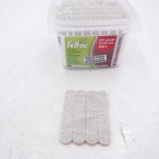 100 Pack Feltac 1/2" x 2-5/8" Adhesive Felt Pad Strips Beige
