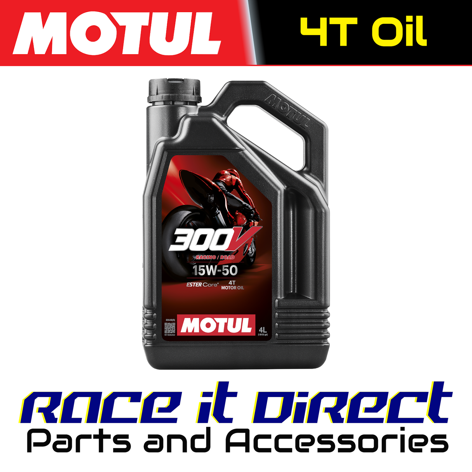 MOTUL 300V Factory Line 15W50 Road Racing 4T Engine Oil 4L