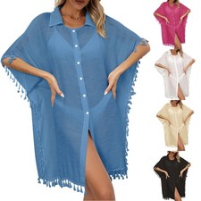 Bohemian Bikinis Coverup Hollow Out Bathing Suit Wrap Dress Swimwear Cover up