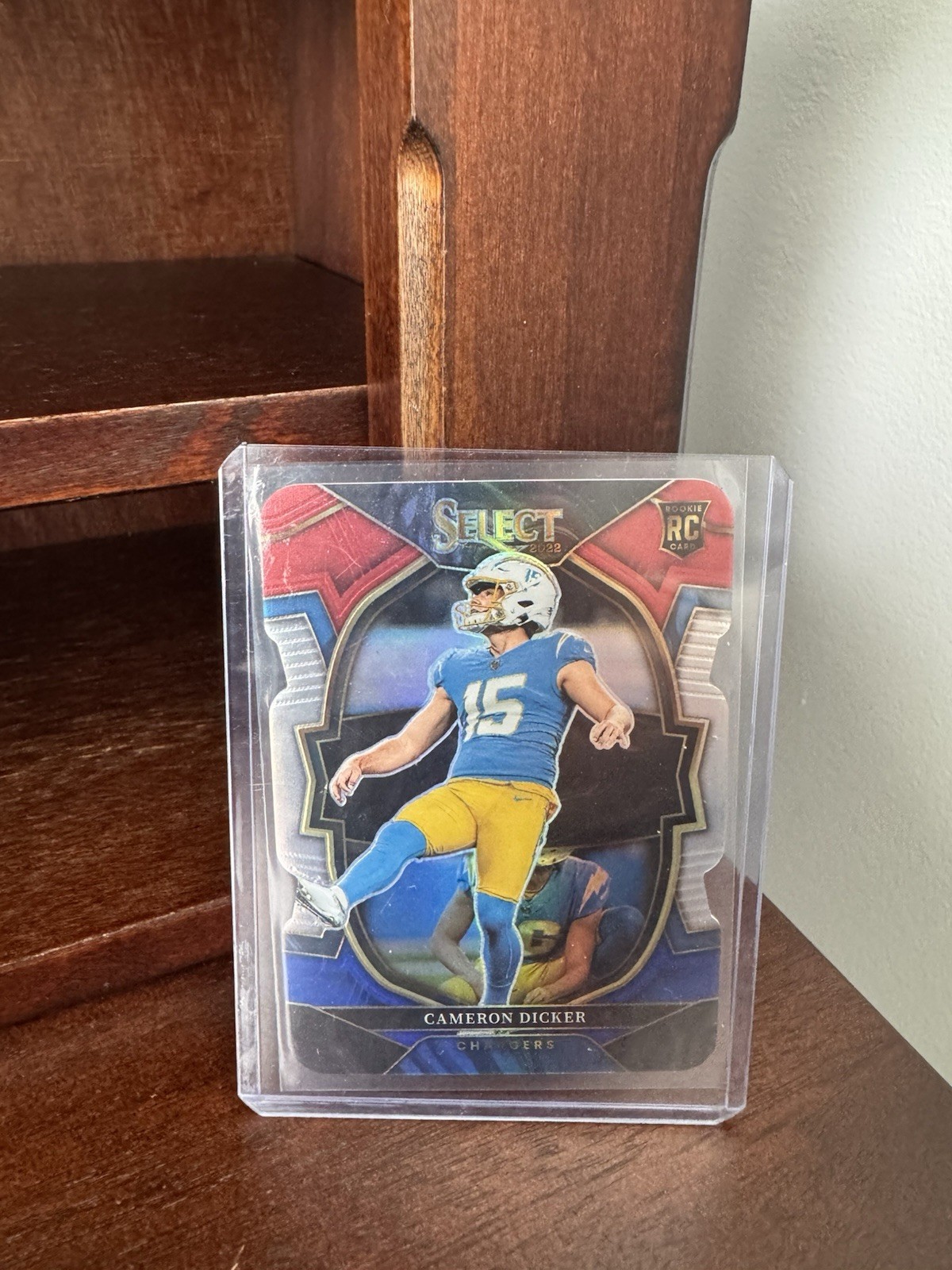 2022 Panini Select - Concourse Cameron Dicker #16 Red & Blue Prizm Die-Cut (RC)