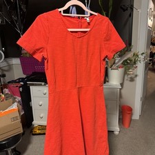 J. Crew Coral A-Line Short Sleeve Dress