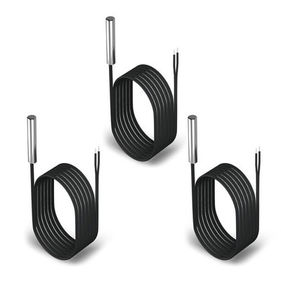 10K NTC Temperature Sensor Probe 3 Pack 1 Meter Waterproof Stainless Steel Probe