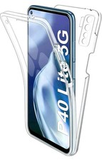 COVER TRASPARENTE PER HUAWEI P40 LITE 5G CUSTODIA FRONTE RETRO IN SILICONE 360