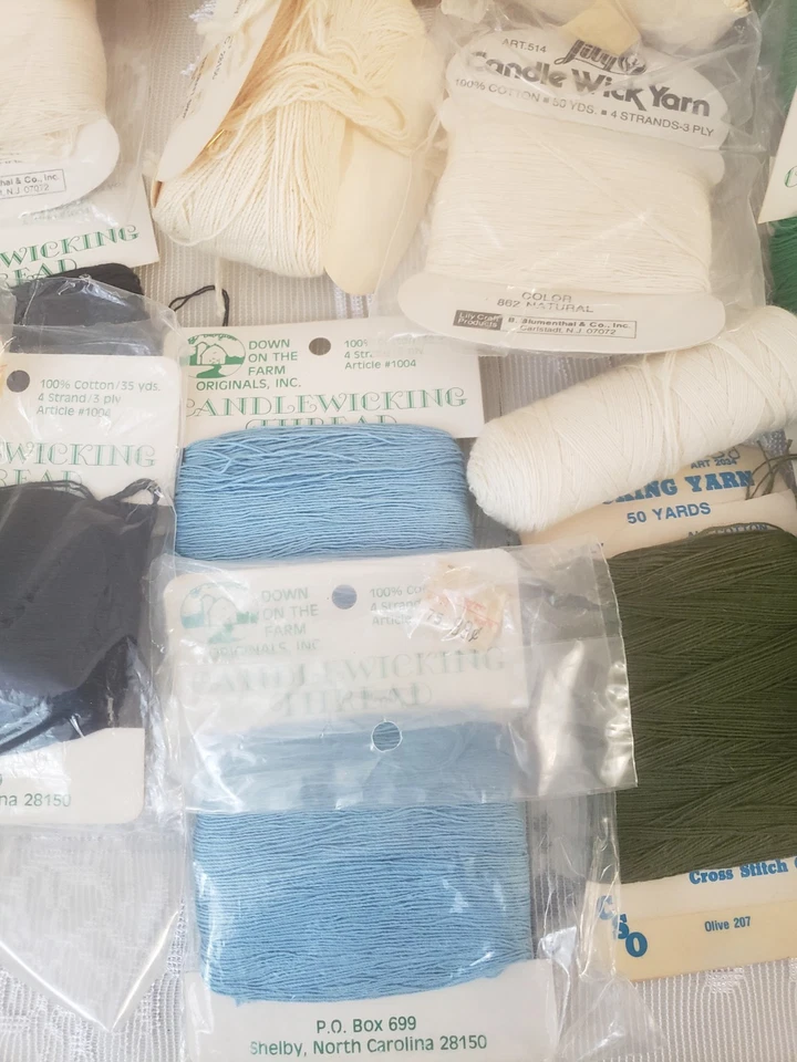 50 Skeins Candlewicking Thread Down on the Farm Lily Etc New and Partially Used - Image 4 of 4