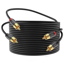J D 2 RCA M/M Stereo Audio Cable, 30 FT Cable Gold-Plated 30 Feet
