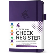 Check Register – Deluxe Checkbook Log with Check & Transaction Registers, Ban...