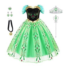 Princess Dress Up for Girls Halloween Cosplay Princess Costume Luxury Green Fanc