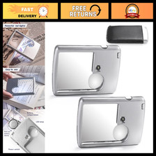 3X 6X Pocket Magnifier Loupe with Light - Folding Jewelers Coin Magnifying Gla