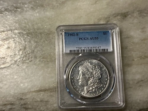 1902-S Silver Morgan Dollar AU55