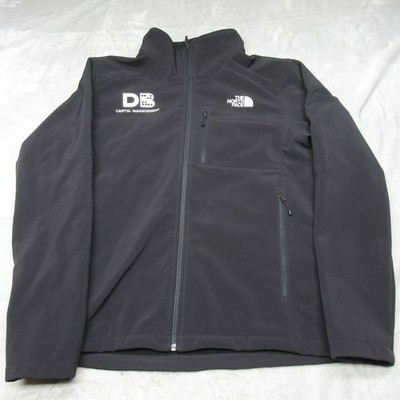 North Face Jacket Mens Medium Black Apex Barrier Softshell Wind Rain Hiking LOGO