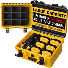 Case for Dewalt Battery, Hard Storage Organizer Box for 12V/20V/60V Battery a...