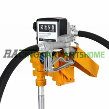 20GPM Fuel Transfer Pump Diesel Gas Gasoline Kerosene Car Truck + Flow Meter 12V