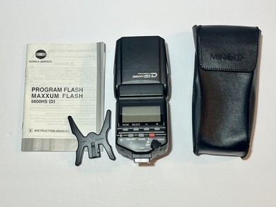 MINOLTA Program 5600HS (5600 HS D) Shoe Mount FLASH UNIT For DSLR Camera Case
