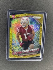 JORDAN WATKINS 2025 PANINI PRIZM ROOKIE GOLD SHIMMER 49ERS RC /10 Q4193