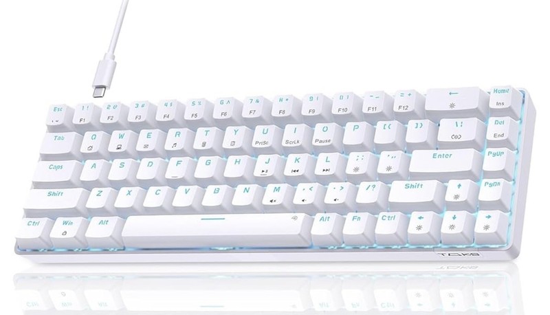 Gaming Mechanical Keyboard, T68se 65% Percent Wired USB Keyboard, QWERTY Mini