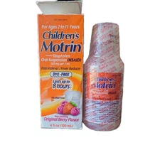 Children's MOTRIN Oral Suspension Fever Treatment Ages 2- 11 Yrs Old Exp: 6/2026