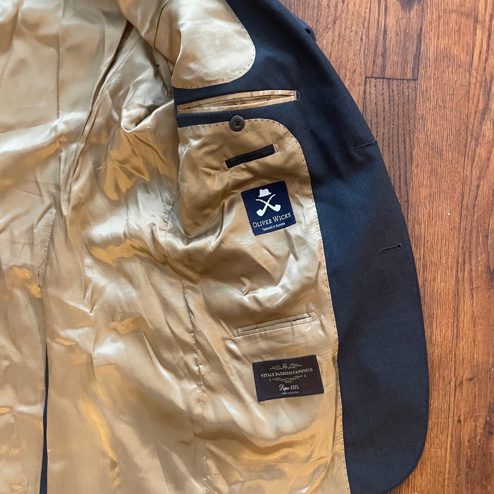 Oliver Wicks Super 150s Wool Two Button Blazer Sp… - image 7