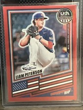 2026 USA Stars And Stripes Liam Peterson Red Prizm /399 No 143