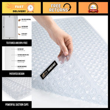 Non-Slip Bath Tub Shower Mat, Machine Washable, Suction Cups, Drain Holes, 35x16