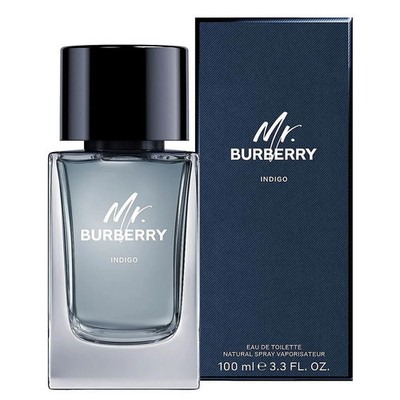 Mr. Burberry Indigo 3.3 / 3.4 oz - 100ml EDT Spray / NIB / Rare / Authentic