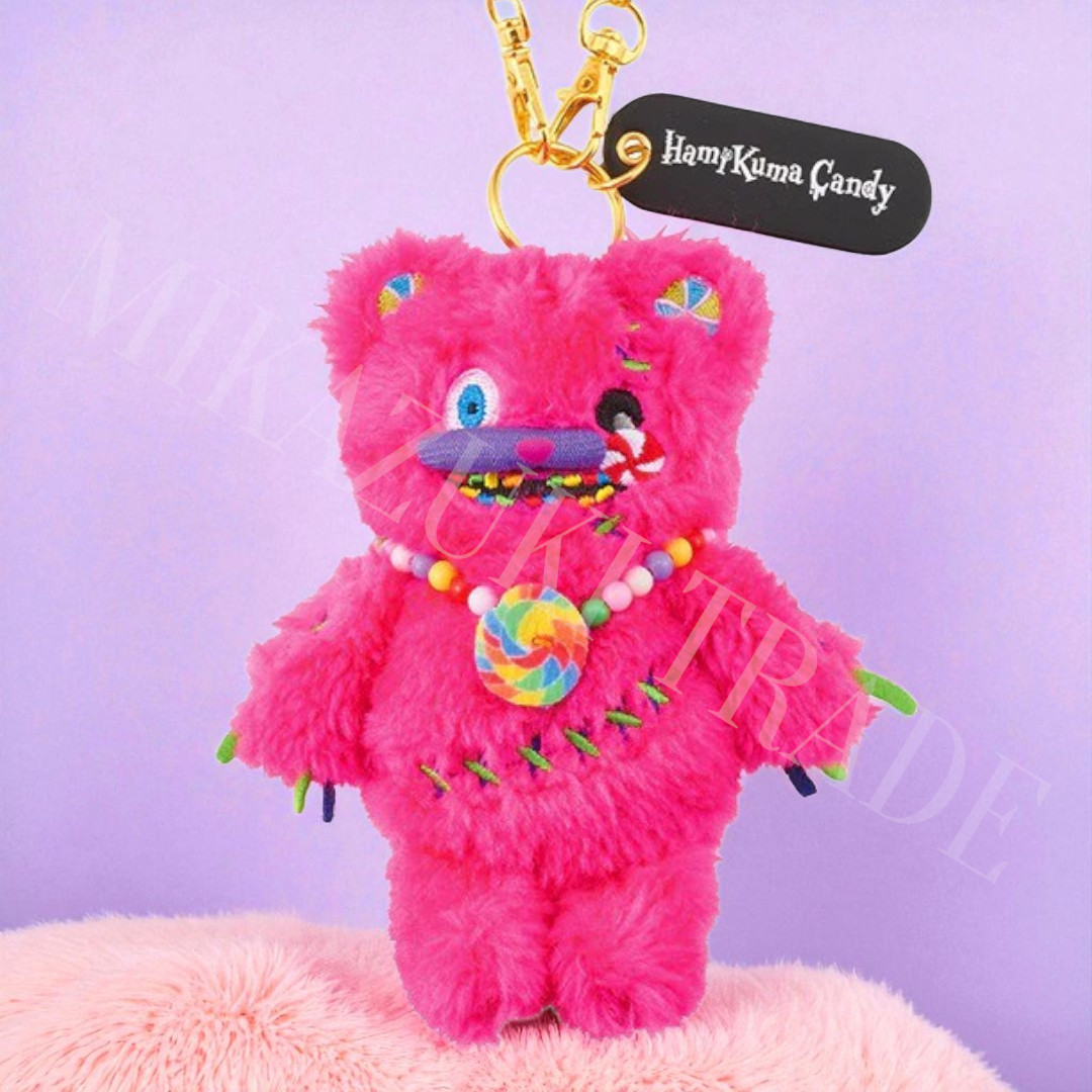 USJ HAMIKUMA Candy Mascot Keychain Strap Pink Bear Universal