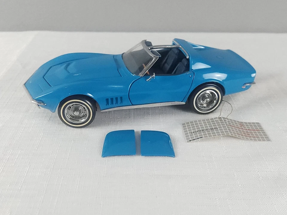 Chevrolet Corvette 1968 convertible - Franklin como nuevo diecast 1:24 - azul con certificado de autenticidad Foto 3 de 4
