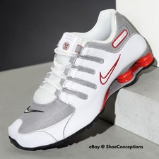 Nike Shox NZ White Sport Red Cool Gray 378341-104 Men's Sizes NEW