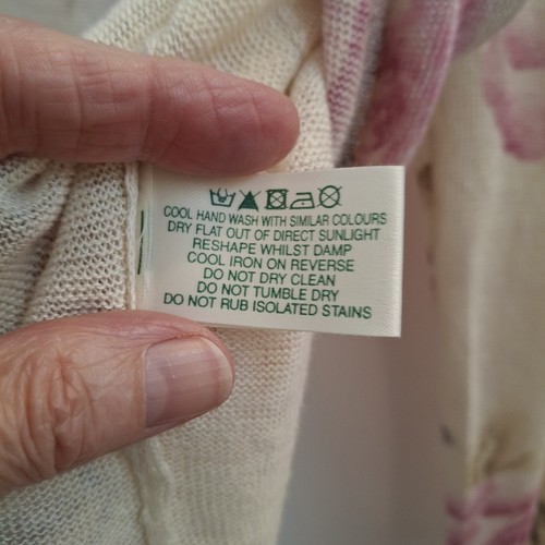 Kaliko Boloro UK 14 Linen Pink Cream Floral Excellent Condition, Hardly Worn - Picture 6 of 11