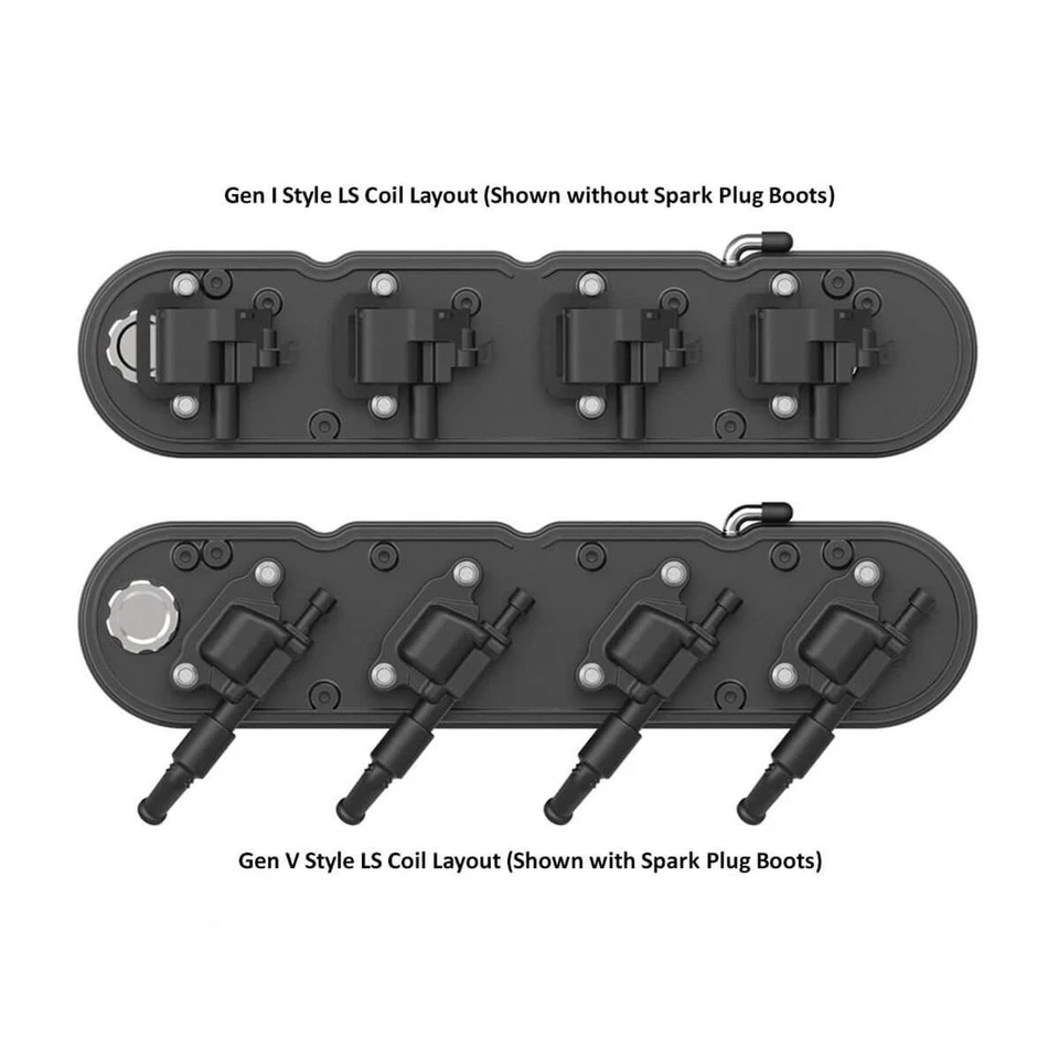 Holley 241-177 2 шт подходит для крышек клапанов Chevrolet Script LS, черные - Изображение 4 из 4