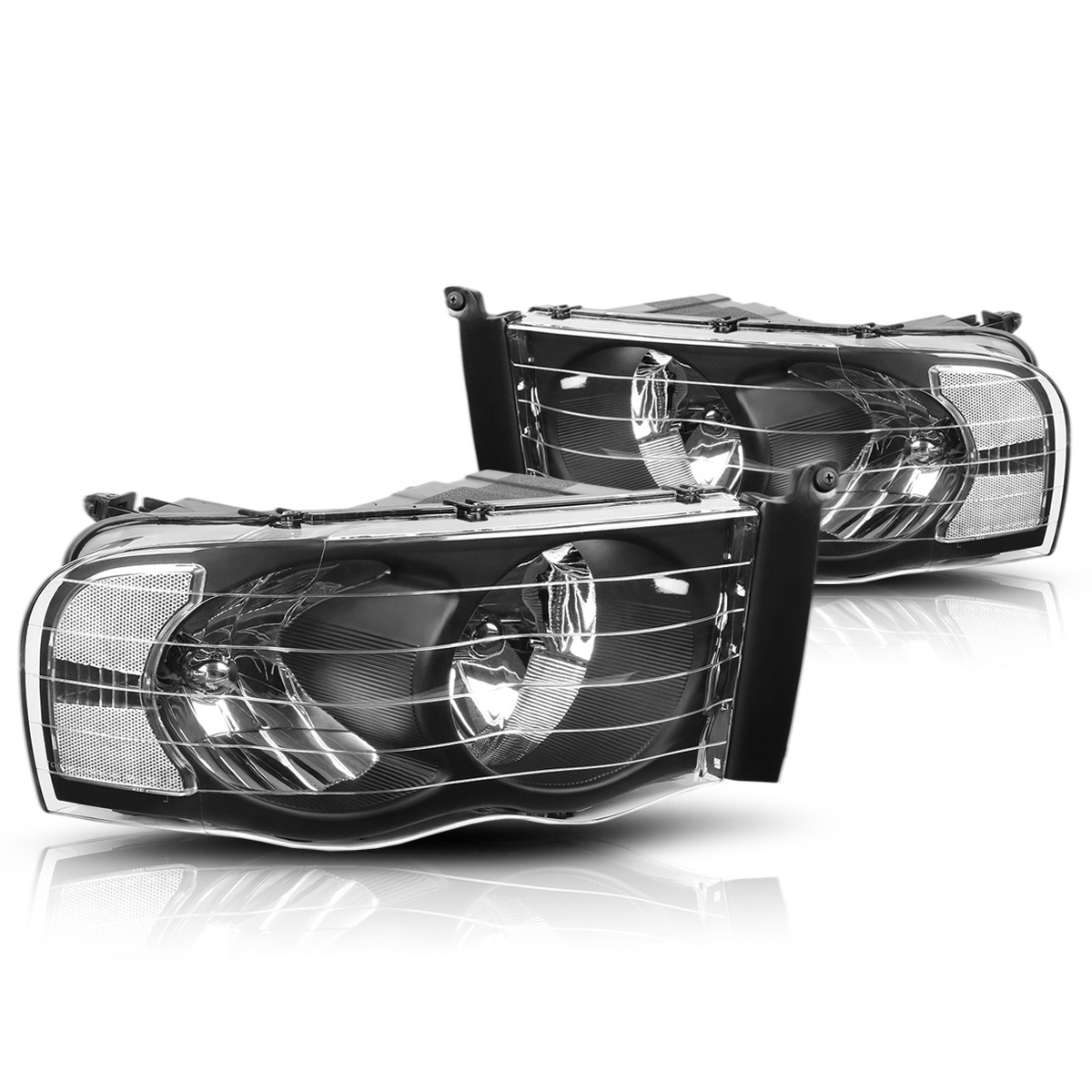 ELH LED Projector Sequential DRL Headlight Assembly Fit For 2002 2003 2004 2005 Ram