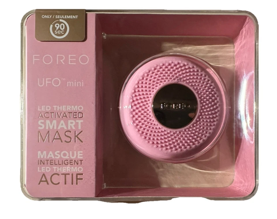 Foreo UFO Mini LED Thermo Activated Smart Face Mask Device Pearl Pink + Mask Set - Image 2 of 4