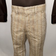 Vtg 60s 70s Sears Pants Mens 32 31 Disco Hippie Woodstock Boho Leisure Striped