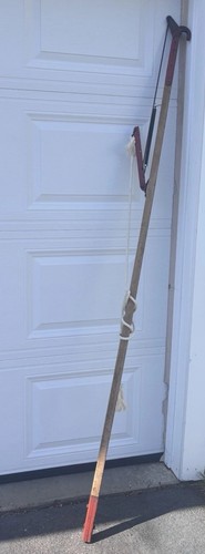 Vintage Pole Pruner Tree Limb Cutter Wooden Handle Rustic Farm Tool Needs