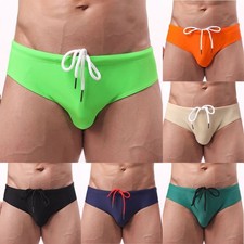 Men's Swim Briefs Low Waist Stretch Bikini Beachwear Surf Board Shorts