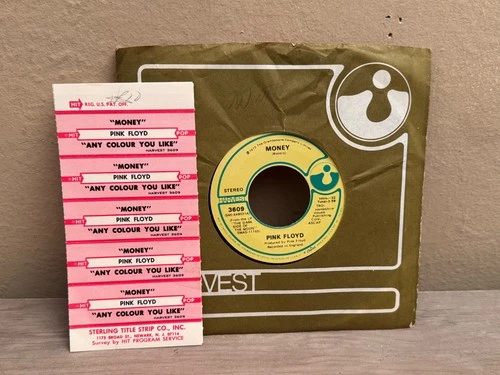 LISTEN 🎶 PINK FLOYD MONEY / ANY COLOUR YOU LIKE HARVEST PROG PSYCH 45' VINYL