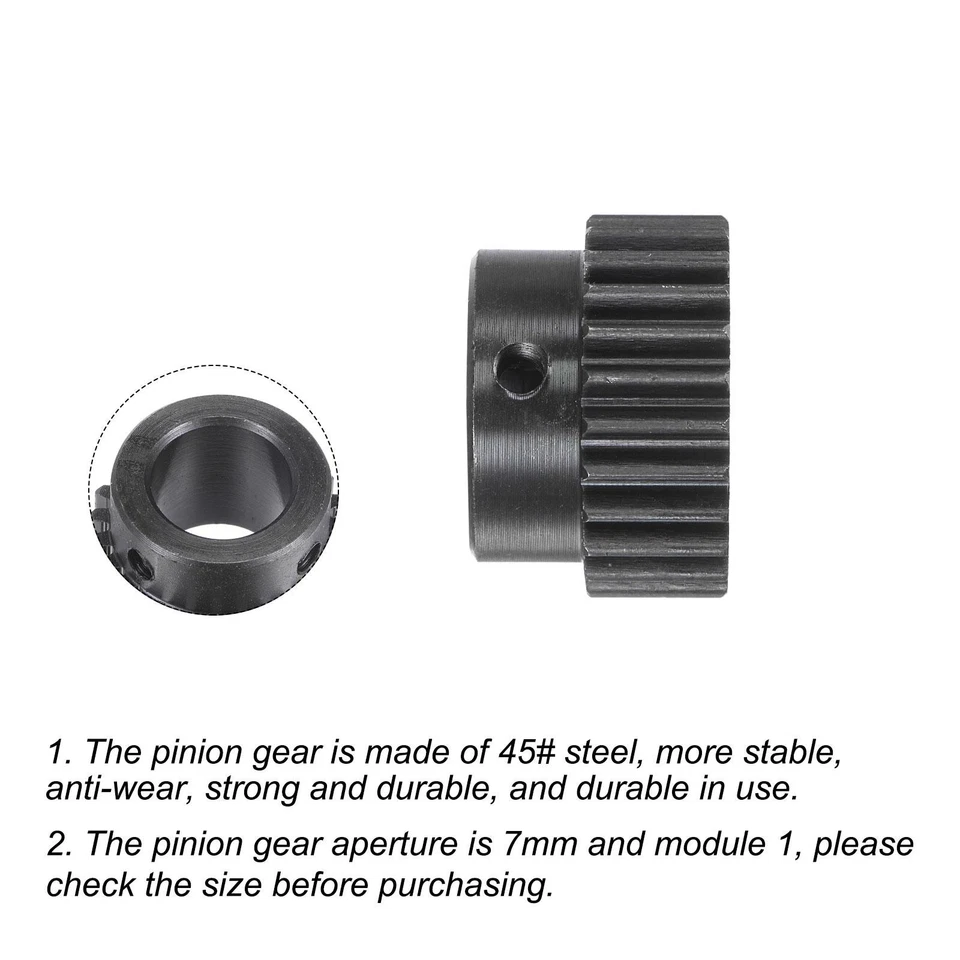 14mm Blende 25T Modul 1 15 # Stahl Spur Differential Ritzel Motor Getriebe - Bild 3 von 4
