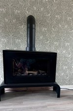 GAZCO Studio One *FREESTANDING GAS FIRE & BASE* Remote Control + Instr. Etc. EX!